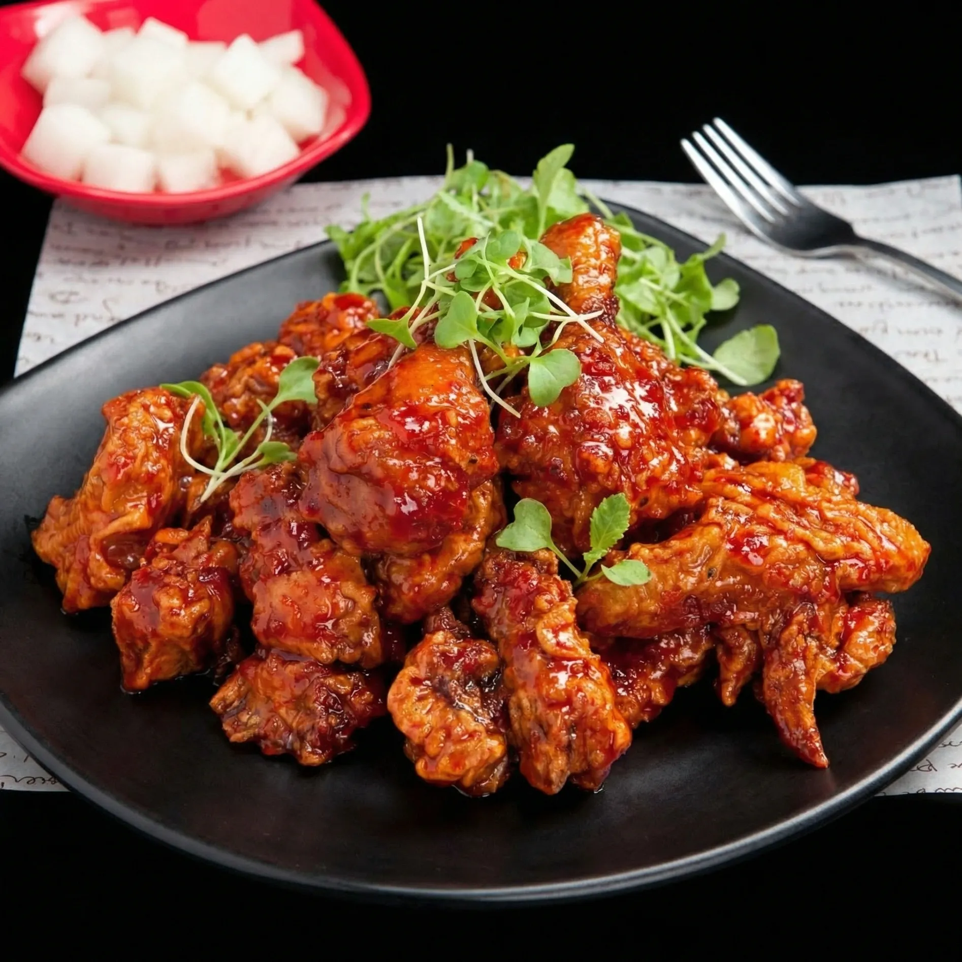 Mala Buldak Chicken - Spicy fire chicken at Chicken Avenue Calgary